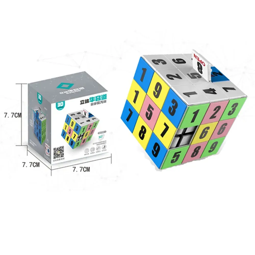 New 3D Magic Cubes 3x3x3 Number Sliding Block Educational Toy Educational Puzzle Toys For Kids Childre Gifts