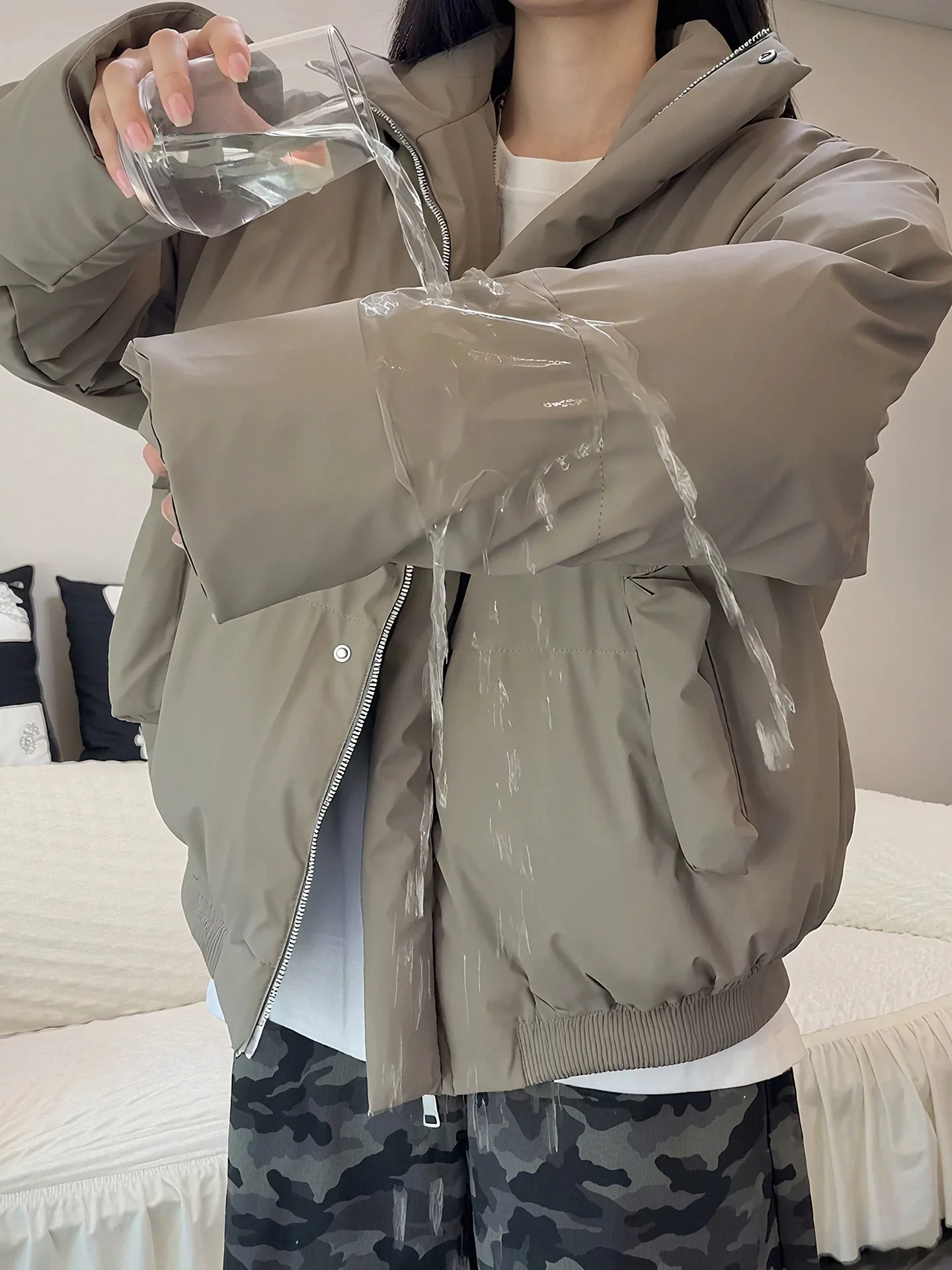 

Теплая хлопковая куртка American Sle Thiened Or Bread Sle с воротником-стойкой, мужское осенне-зимнее пальто, футболка, устойчивая верхняя одежда