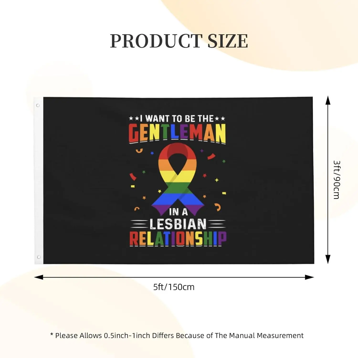 Flagicts 100% Polyester Gay Paid I Want To Be The Gentleman In A Lesbian Relationship Flags