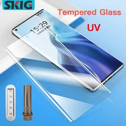 1-3PCS UV Tempered Glass For OPPO Realme 15 14 13 12 11 10 GT 6T 7 Pro Plus Full Cover Glue Curing Screen Protector