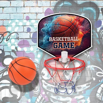 Mini placa de basquete montada na parede ao ar livre para a família crianças conjunto de brinquedos cesta de basquete brinquedo interior jogando para presente das crianças