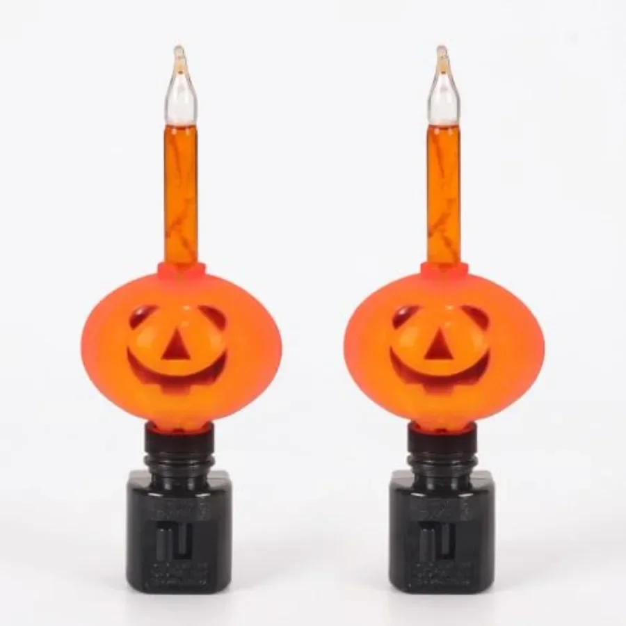 Halloween Night Light 2 Pack, Pumpkin Bubble Light Plug In, Halloween Decor