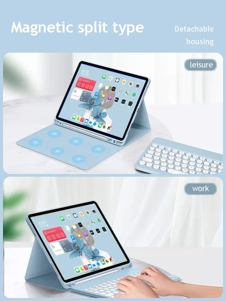 For iPad Keyboard Case for iPad 11th A16 2025 For iPad Pro 12 9 11 Inch Air 5 4 Mini 7 2022 10.2 8th Tablets Keyboard Covers