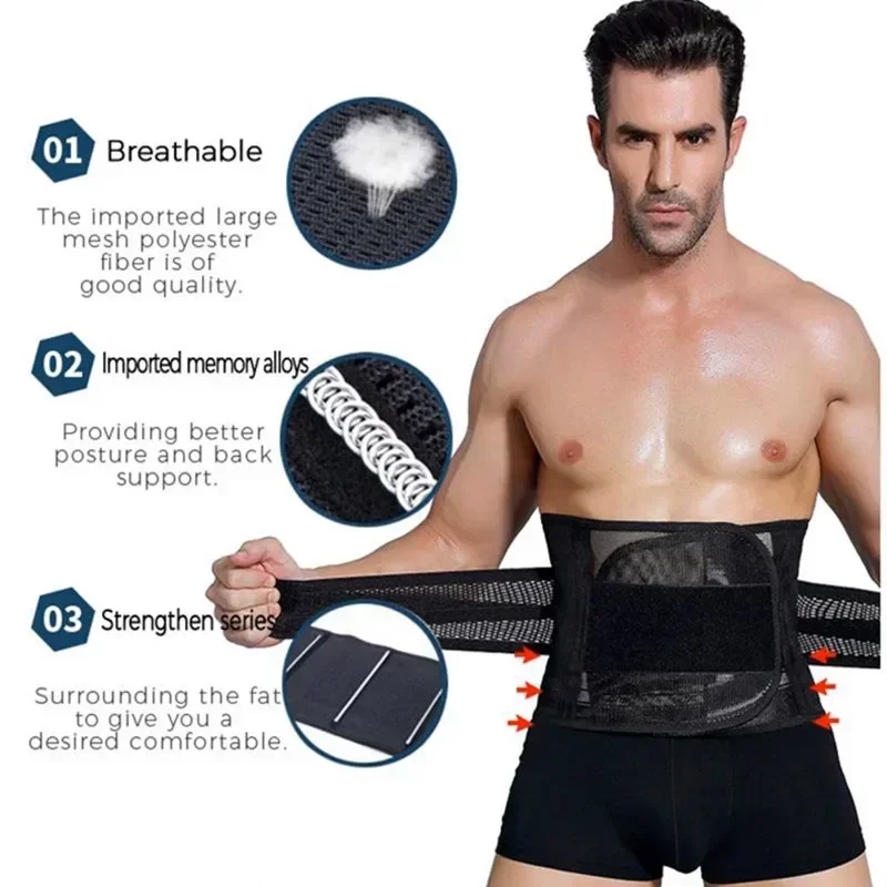 Modeling Straps Waist Trainer Men Slimming Belt Belly Corset for Men Body Shaper Abdomen Shaperwear