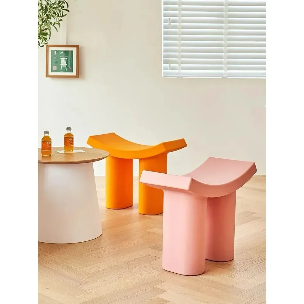 Nordic Plastic Sofa Long Stools for Shoes Home Door Simple Small Chair Hot Style Flying Elephant Living Room Bedroom