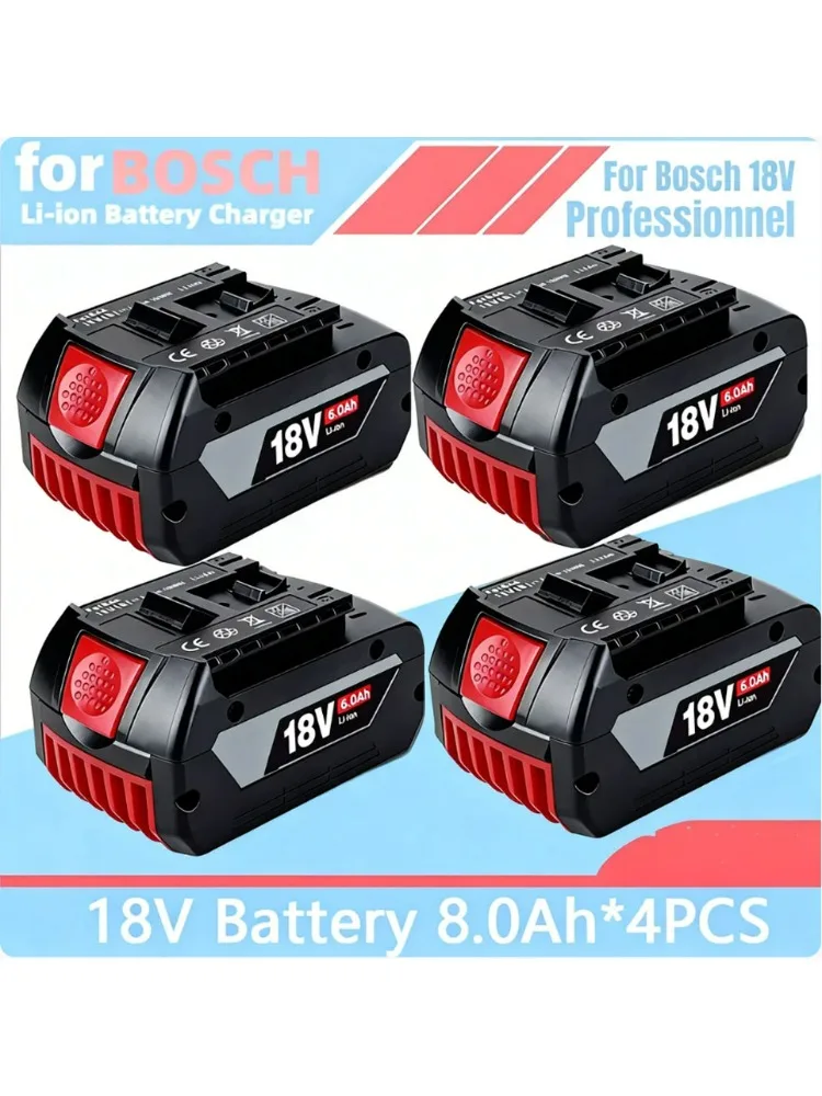 Originele Voor Bosch GBA 18V 6.0Ah Professionele Li-Ion Batterij met LED voor Bosch Charger 18V Vervanging BAT609G BAT622 BAT618G ? - afbeelding 2