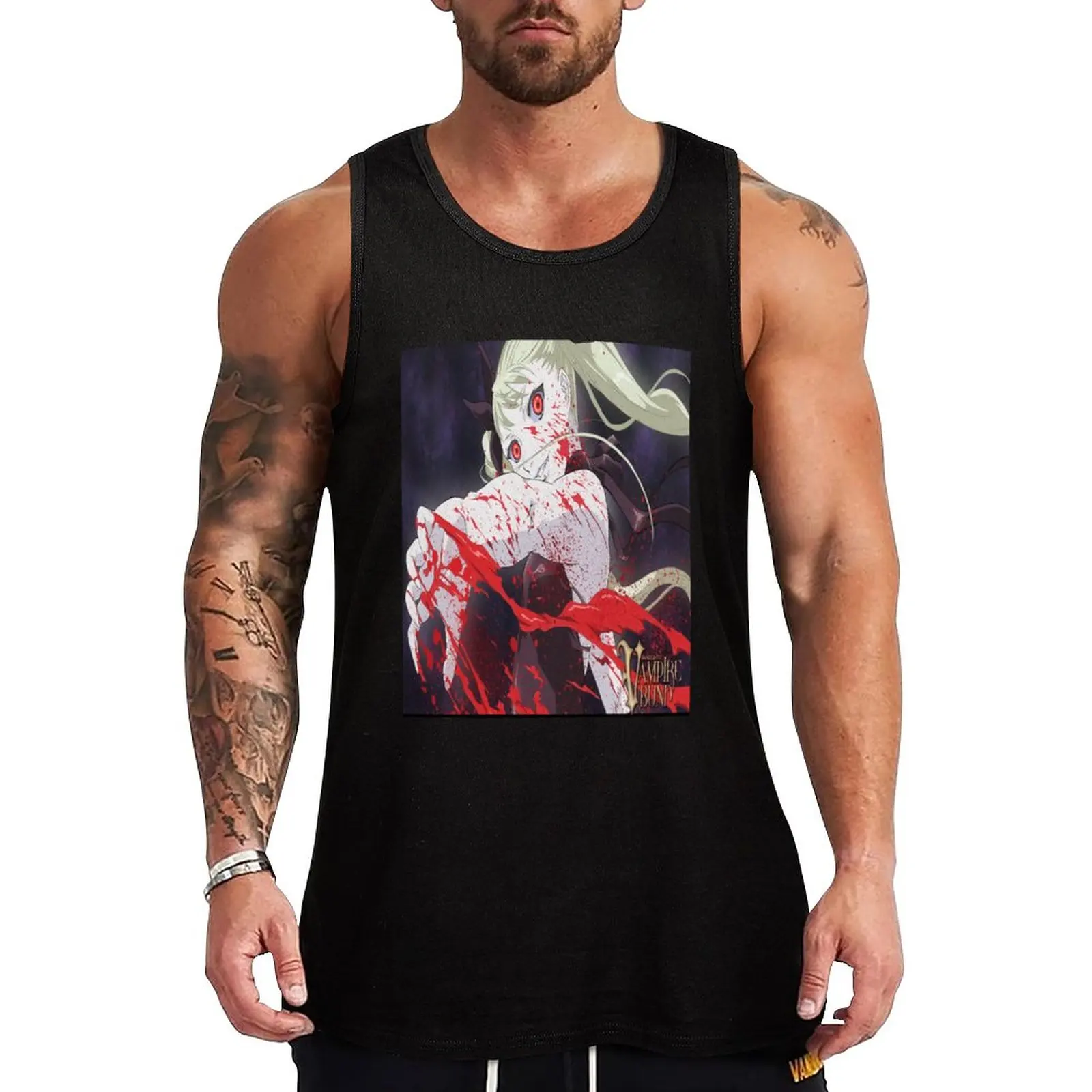 

New Mina Tepes Dance in the Vampire Bund Tank Top men gym clothing gym men