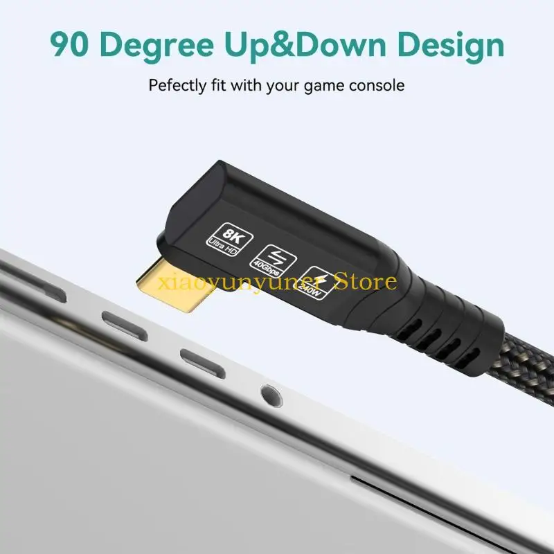 P9JB USB4 Cable 40Gbps Type C to USB C,Type C to C Male PD240W Fast Charging Cord 8K60hz Video Transfer for  Tablets Phones