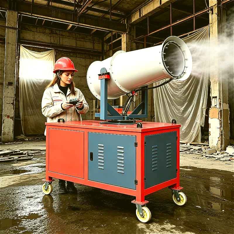 Large Capacity Fog Cannon System 100m Throw for Open Pit Mining Stockpile Yard Customized High Efficiency High Quality