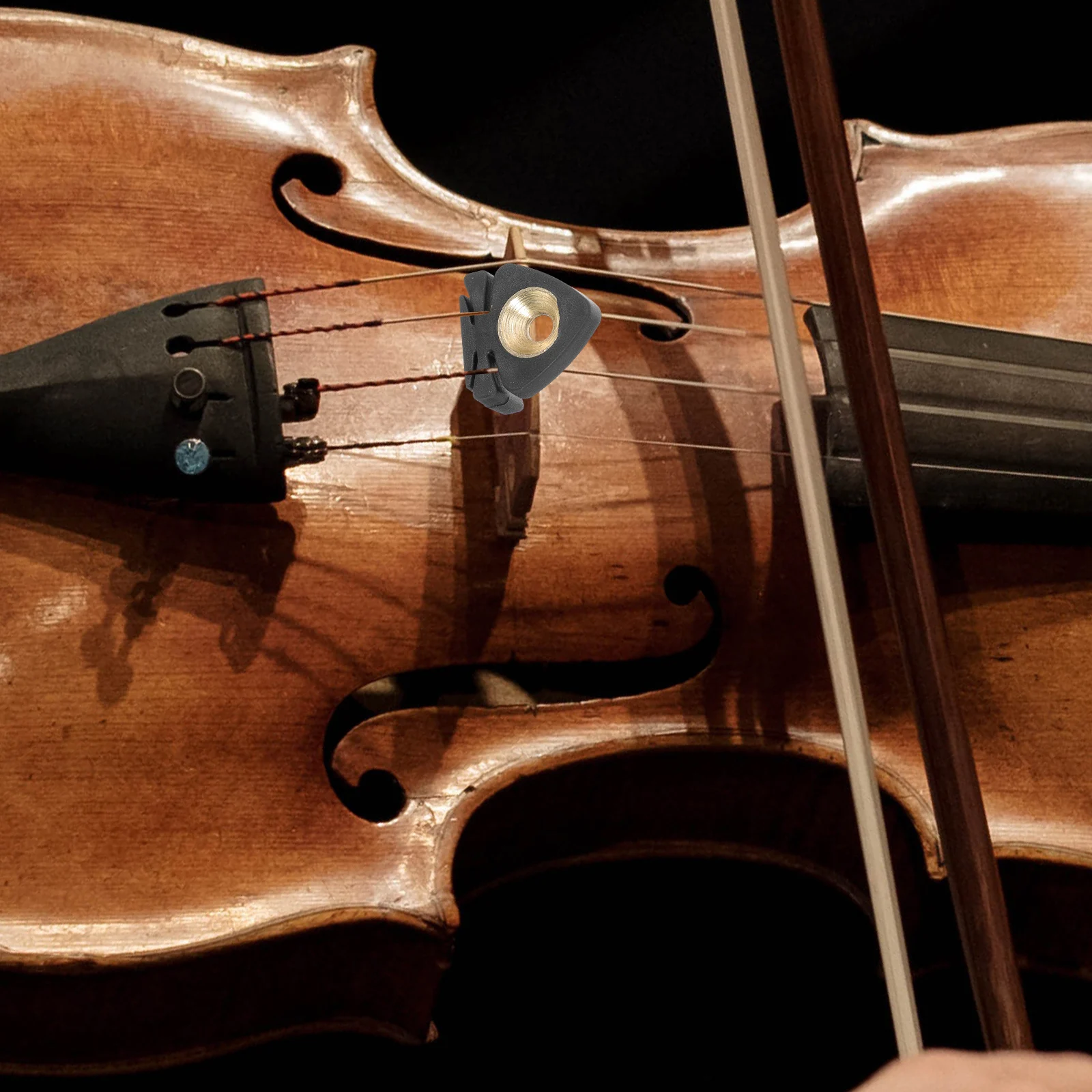 

Violin Mute Black Color Lightweight Durable Easy to Carry Use Protects Violin Dampens Sound Avoids Damage Sturdy Long Lasting