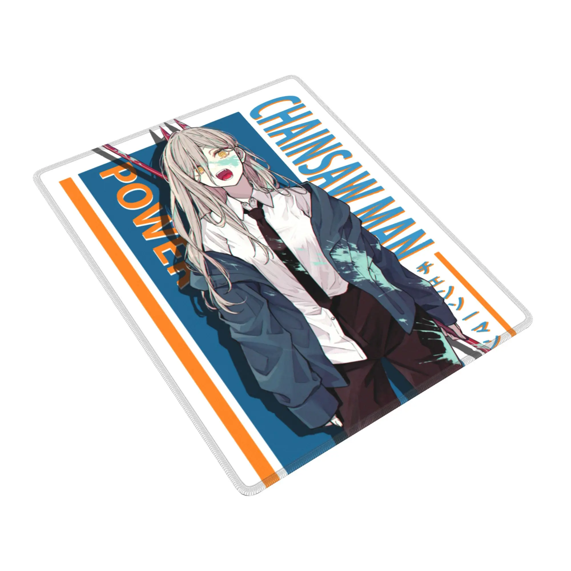 

Power Chainsaw Man Gaming Mouse Pad Office Mouse Mat Anime Anti-slip Natural Rubber Mousepad for Computer