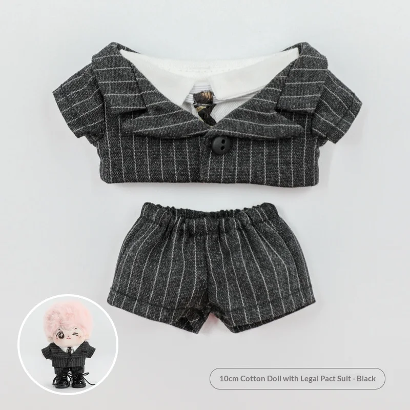New 10cm Mini Plush Cotton Doll Suit Uniform Outfit Cute Fashion Dress Up Doll Clothes Accessories Gift For Little Girls