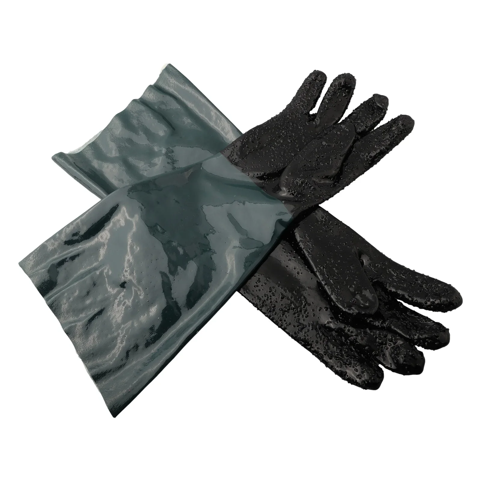 Sandblasting Gloves 11.89x9.44In Work Gloves For Sandblaster Sand Blast Cabinet Sanding Machine Accessories