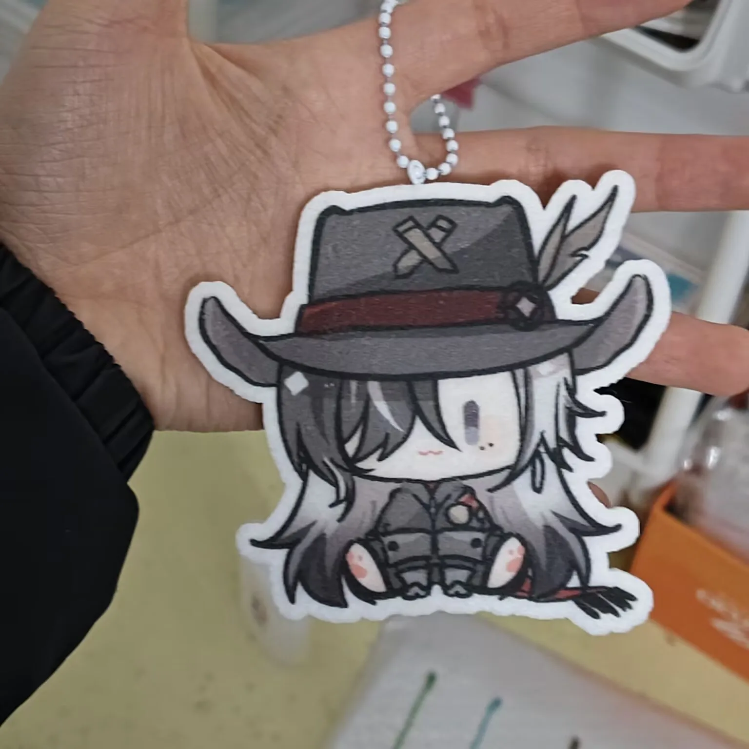 Original fan work "Bhakan: Star Rail" sitting series keychain standing sign non-woven fabric pendant "Porteo, Silver Branch