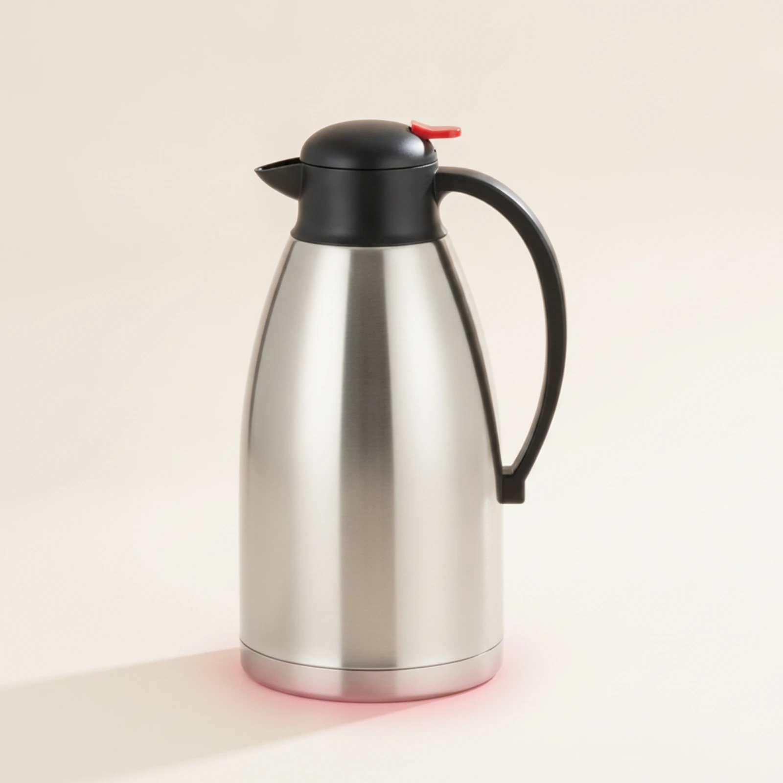 Insulated Kettle with Push-Button Double-Walled Stainless Steel Kettle Thermal Carafe Brushed Thermal Carafe with Lid for Hosts