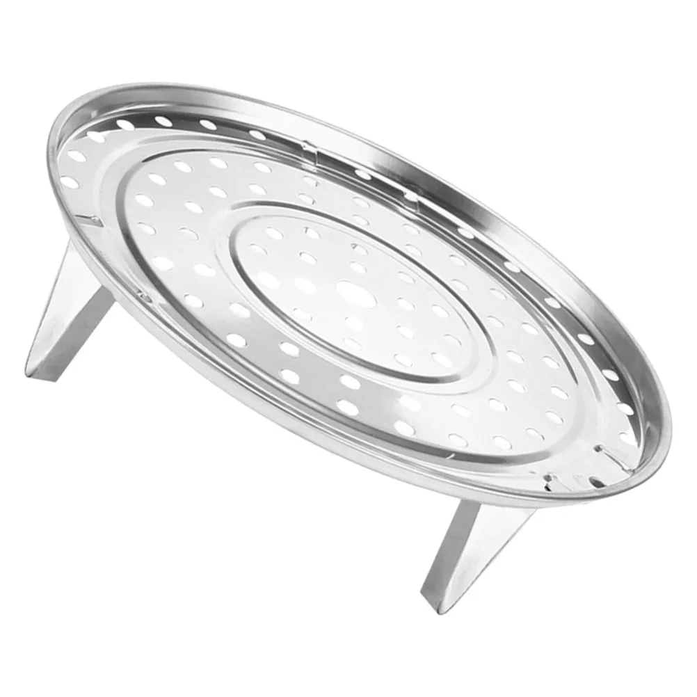 

Stainless Steel Steamer Rack Round Design Removable Legs Detachable Heat Isolation Kitchen Gadgets Steam Basket Cooking