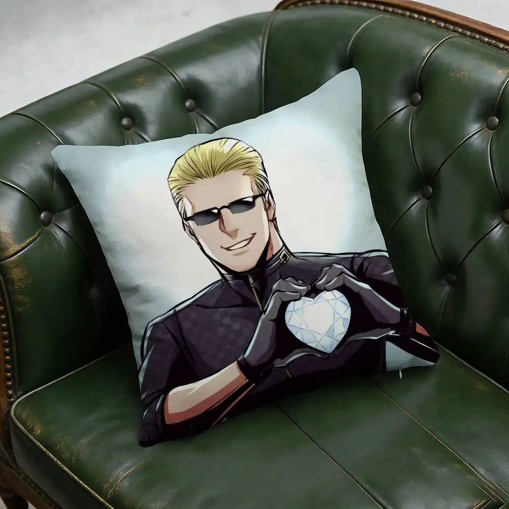 45cm 50cm 30cm 40cm Car Custom Square Pillowcase Pad For Albert Wesker Resident Evil Throw Pillow Case Cushion Cover