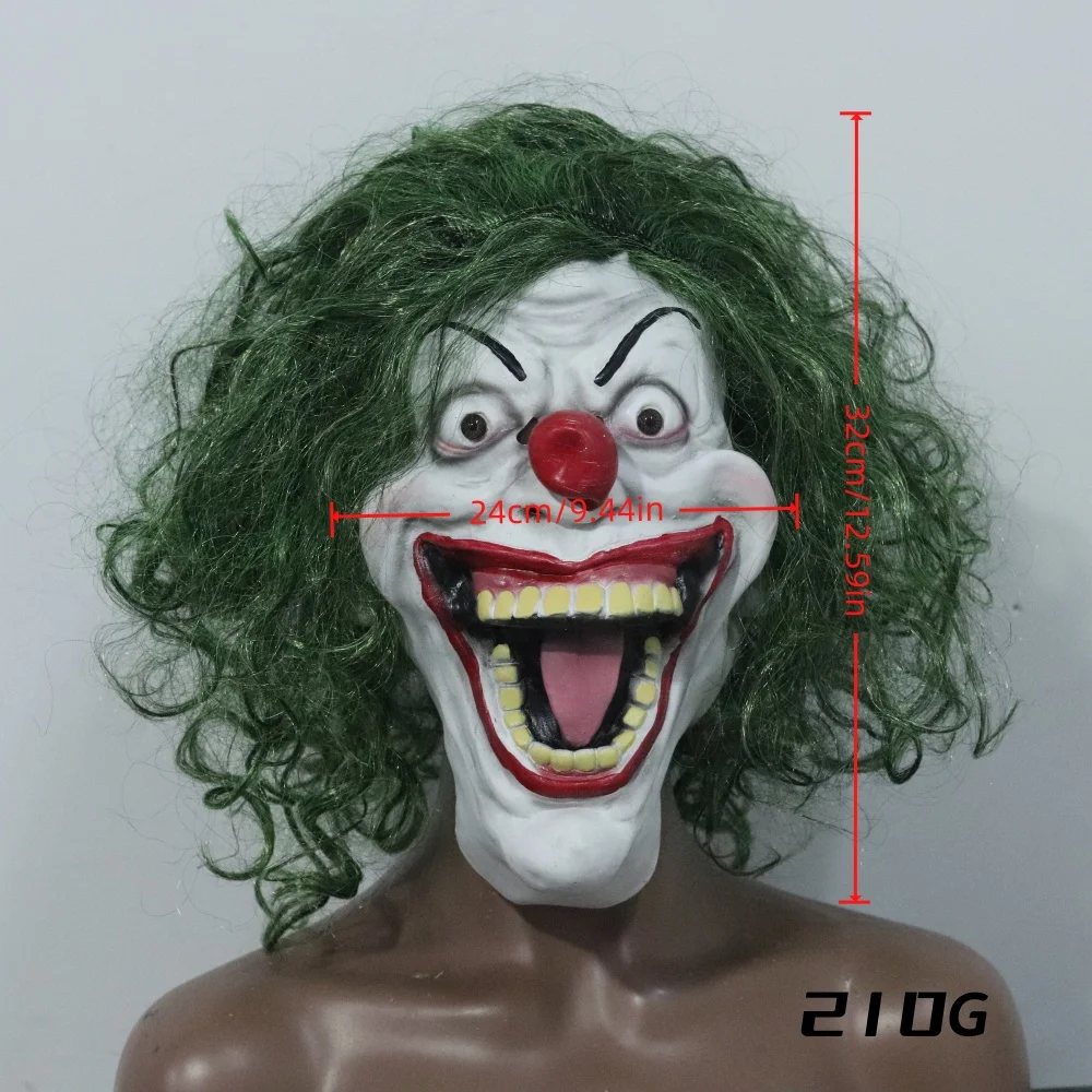 Ein gruseliger Latex-Clown-Maske, Latex-Teufelsmaske, Kostüm-Requisite für Erwachsene, Einheitsgröße – Detail 1