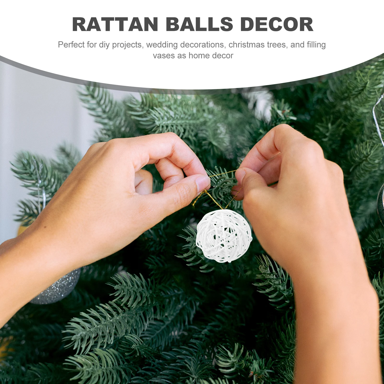 

20pcs Wicker Balls Rattan Spheres Diy Craft For Wedding Christmas Party Home Decor Bowl Filler Hanging Pendant Layout Supply