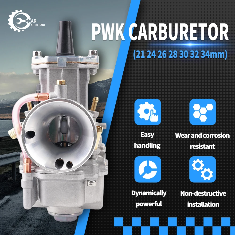 PWK 21 24 26 28 30 32 34mm With Power Jet Carburetor For OKO 2T 4T Motorcycle Carb For Dirt Bike Pit Bike Scooter ATV Quad UTV