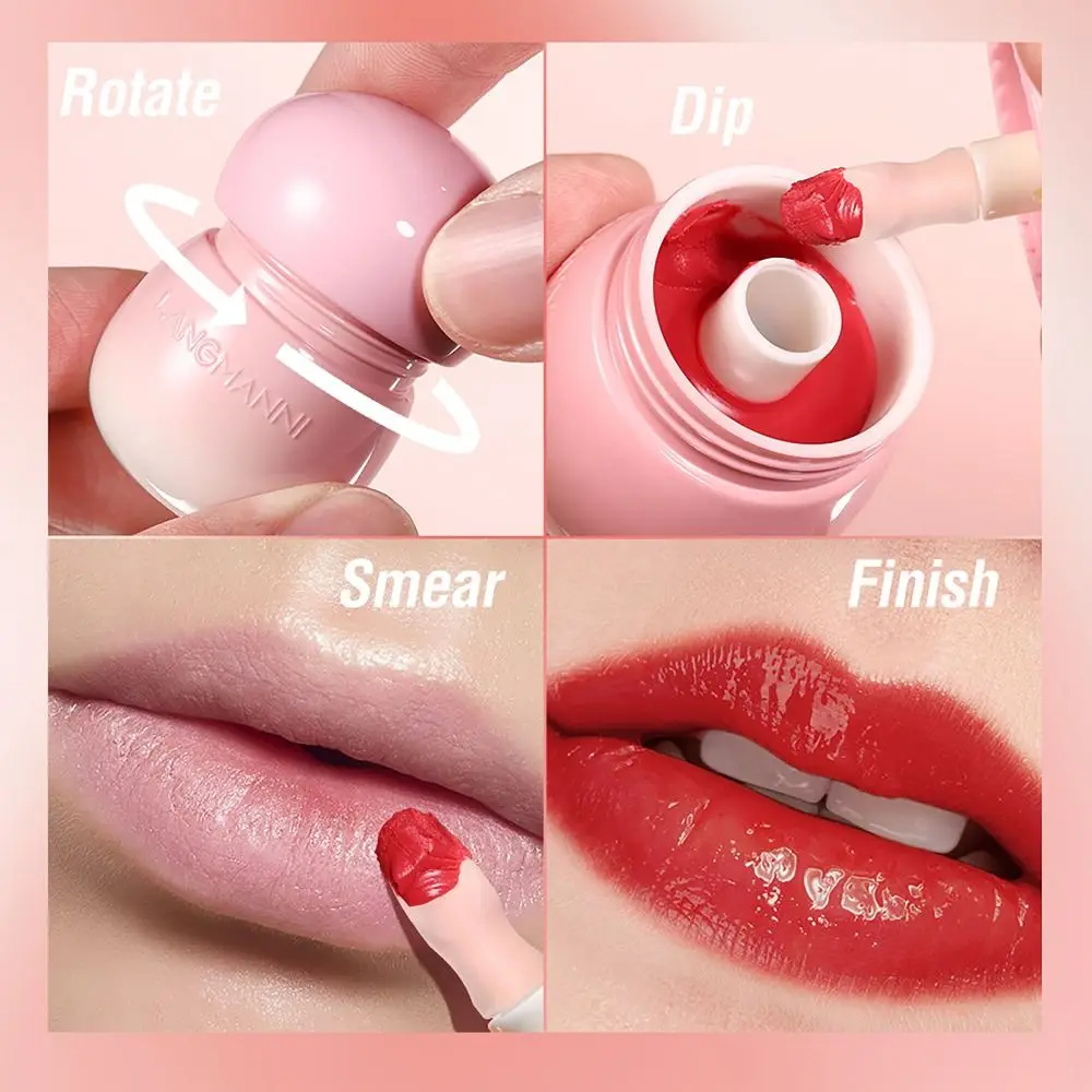 Spiegeleffect Jelly Lipgloss Niet-Kleverige Paddestoelvorm Hydraterende Vloeibare Lippenstift Langdurige Lip Voller Vrouwen Schoonheid