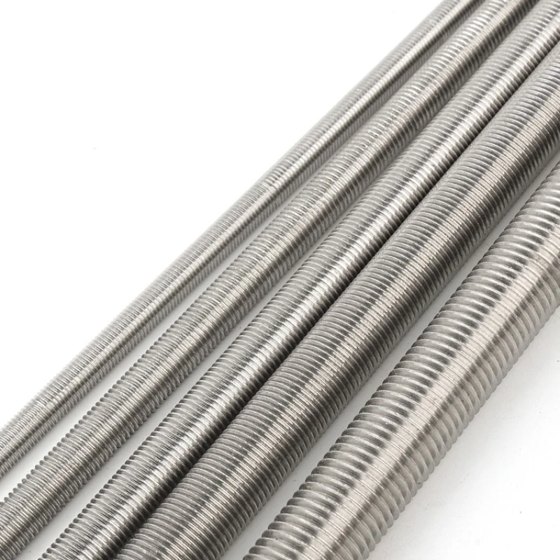 Acciaio inossidabile 304 Filettatura completa Filettatura fine Aste Viti Asta Filettatura completamente metrica Aste Vite barra albero M6 ~ M20 L = 250 m