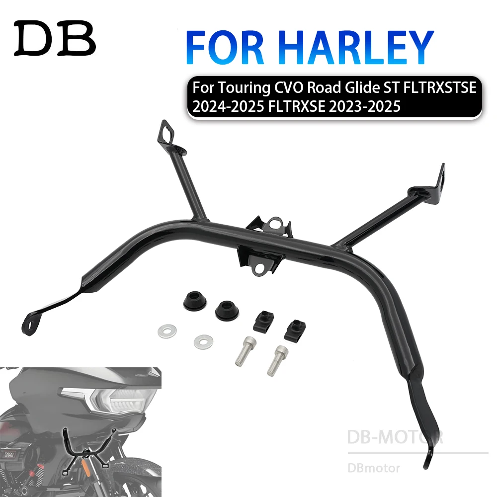 

For Harley Touring CVO Road Glide ST FLTRXSTSE FLTRXSE 2024 - 2025 New Motorcycle Black Fairing Support Bracket Engine Guard