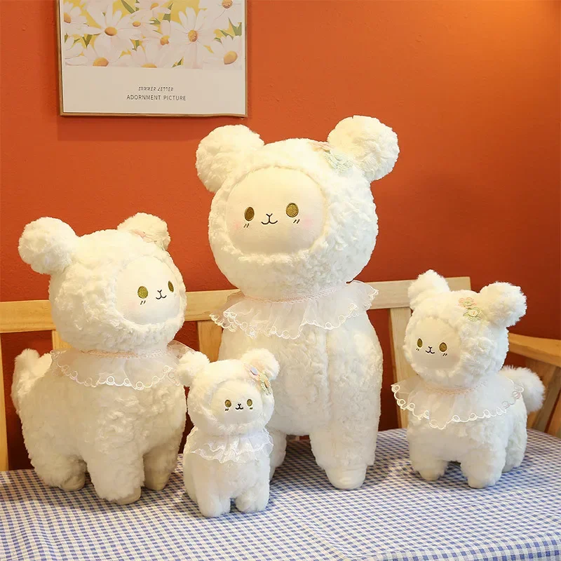 Jouets en peluche de mouton debout de dessin animé pour enfants, décorations de chambre mignonnes, cadeaux d'anniversaire, Kawaii, créatif, ins, nouveau, 25 cm, 30cm