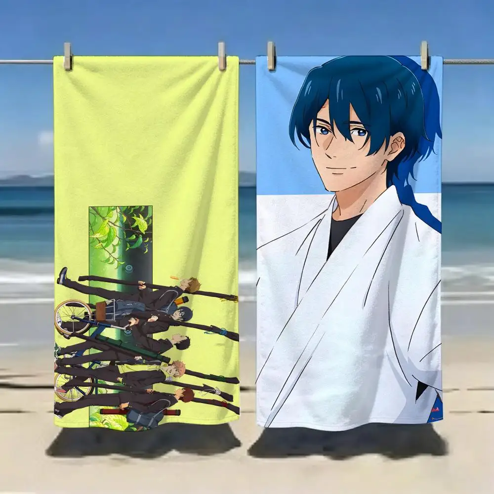 Anime Tsurune Kazemai High Scho Towel Microfiber soft Beach Towel for Travel Fitness Sauna Bathing Camping