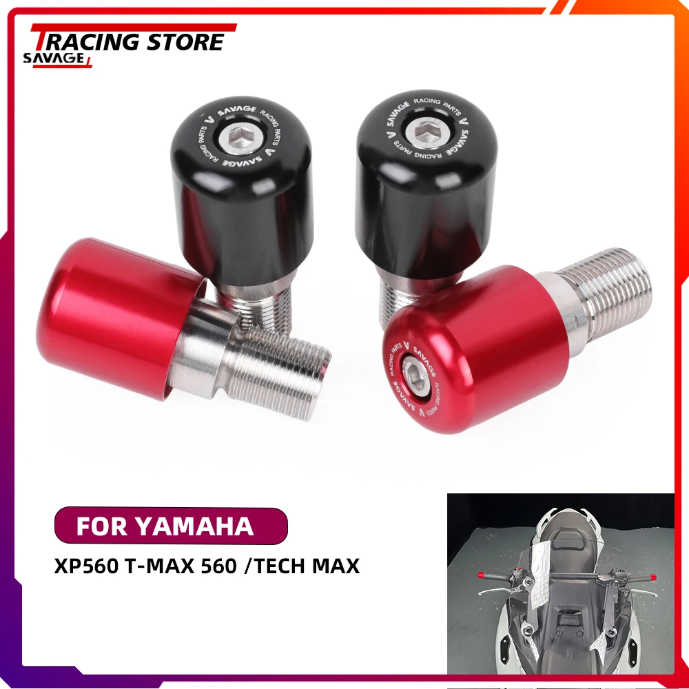 

Motorycle Handlebar End Handlebar Hand Grip For Yamaha T-MAX 560 XP560 Tech Max Bar End Cap Plug Sliders T-MAX560 2022-2026 TMAX