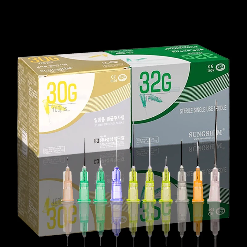 

Super QUality 100pcs/box Small Painless Disposable Needle Small Painless 30G Needle 4mm 6mm 8mm13mm 25mm Tool Needles