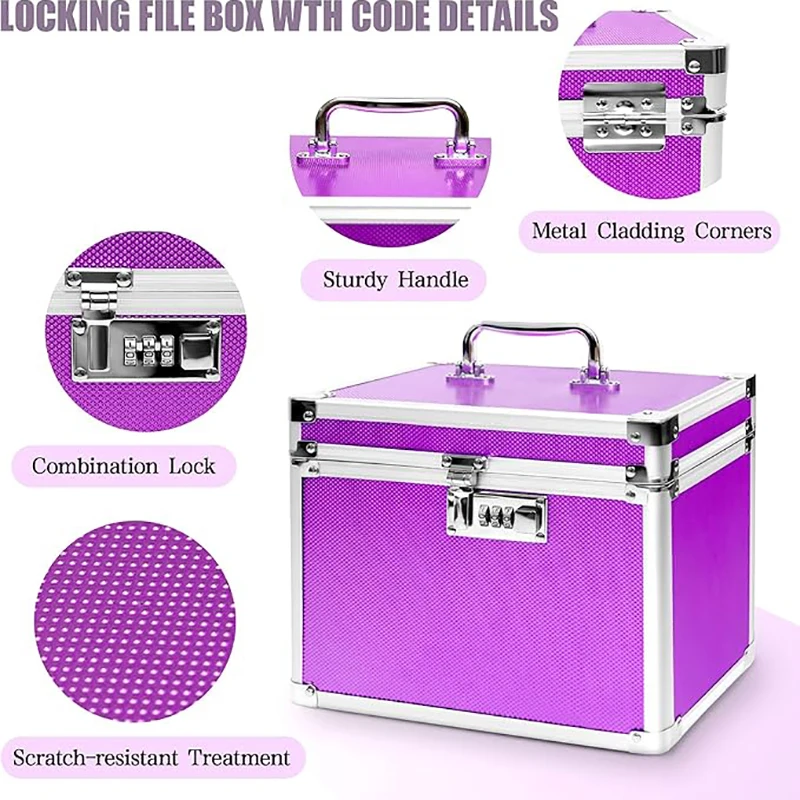 Trousse de maquillage Trousse à cosmétiques, étui de Train de maquillage, organisateur en alliage d'aluminium, boîte à bijoux, boîte de collecte de médicaments, étui de manucure 10x7.3x7.8"