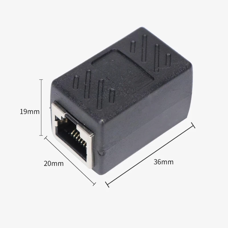 1-10PCS RJ45 Connector Cat7/6 Ethernet Adapter Gigabit Interface Network Extender Convertor For Extension Cable Female to Female