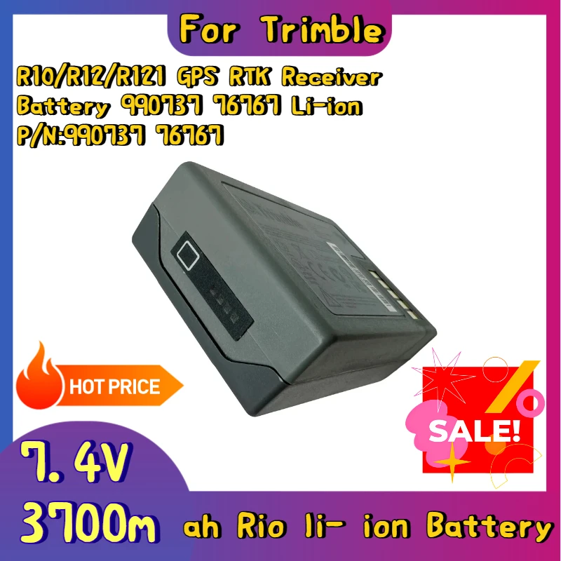 

7.4V 3700mah R10 Li-ion Battery for Trimble R10/R12/R12i GPS RTK Receiver Battery 990737 76767 Li-ion P/N: 990737 76767