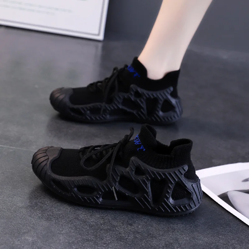 Flying Woven Shoes Women’s 2023Spring and Autumn Fitness Breathable Explosions Octopus Volcano Sports ShoesSneaker Luxury Shoes