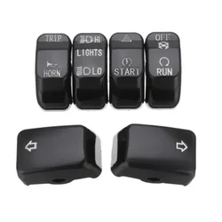 6pcs Motorcycle Switch Button Covers Caps For Harley Dyna softai XL883 1200