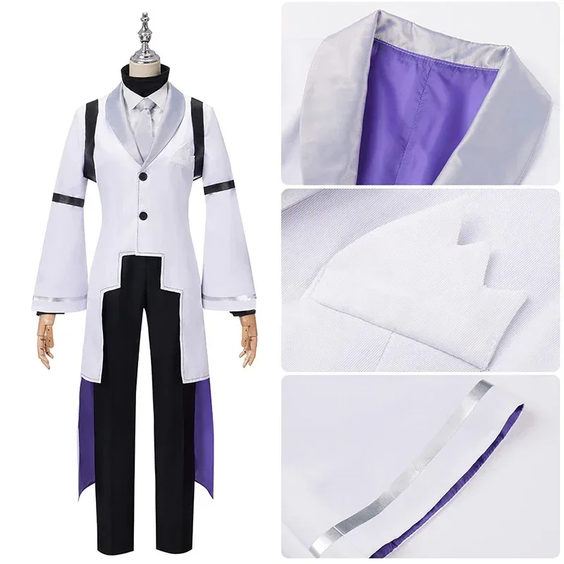Anime Sigma Cosplay Costume Bungou Stray Dogs Cosplay Sigma Trench Uniform Suit Halloween Christmas Party Outfit for Men Women