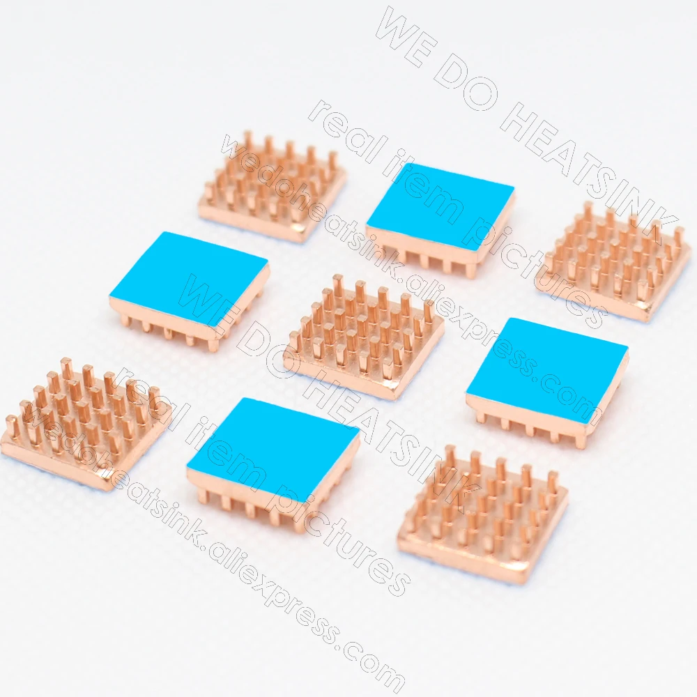 WE DO HEATSINK 13x12x4mm 13x12x5mm 13x12x7mm Without or With Thermal Pad Pure Copper Heat Sink For Pi IC Chip Packages