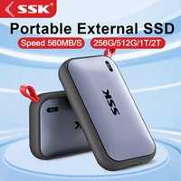 SSK Portable SSD 1TB External Solid State Drives USB 3.2 Up To 560MB/s Type-C External Hard Drive for Mobile Phone MAC Laptop