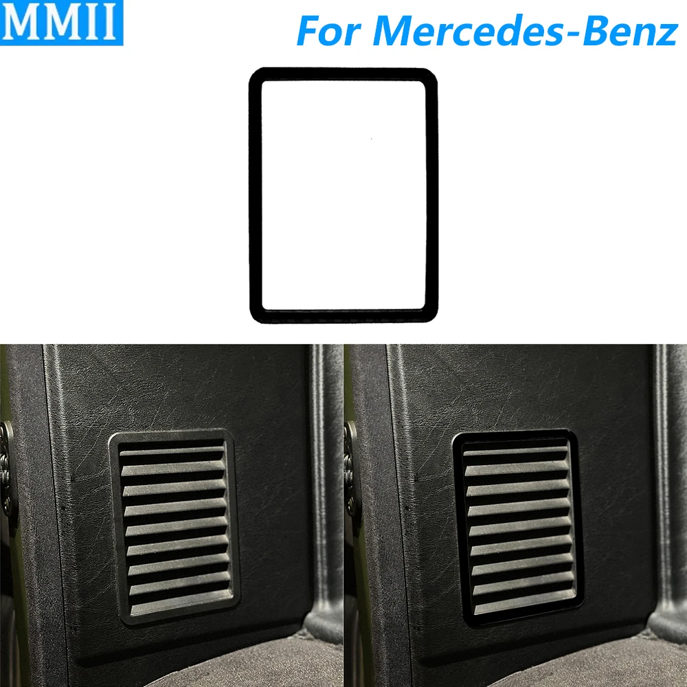 For Mercedes-Benz G-Class W463 G55 G500 2004-2012 Piano Black Rear Trunk Air Vent Frame Panel Cover Trim Car Accessories Sticker