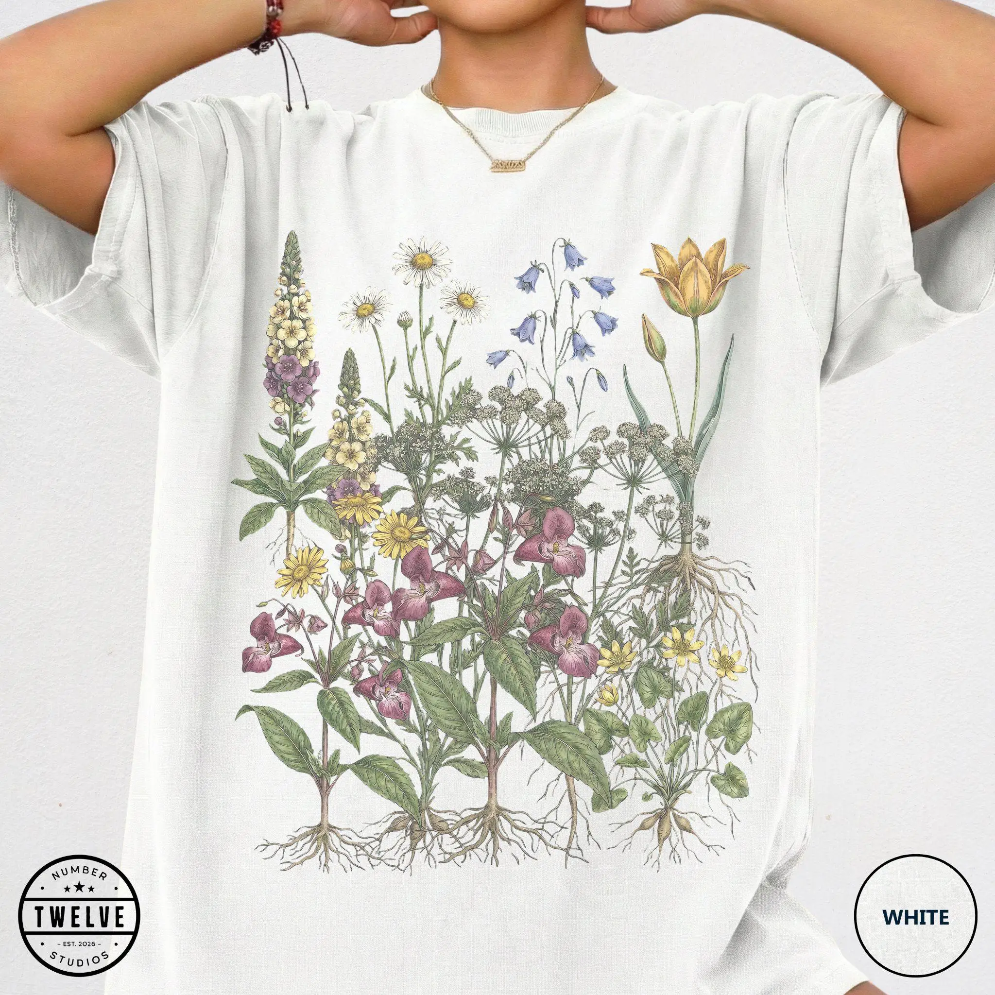Wildflower Botanical Shirt, Vintage Wildflowers Tee, Cottagecore Nature Tshirt, Plant Lover Gift, Garden Lover T-Shirt
