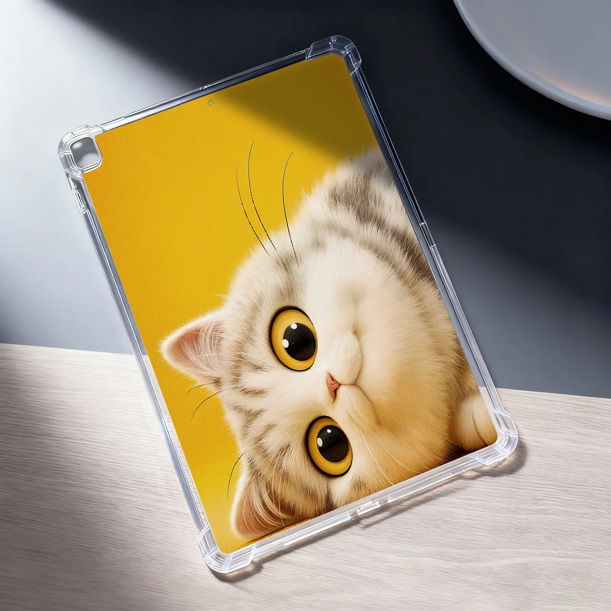 High Transparency Printed Tablet Case for Samsung Galaxy Tab S9 S10 FE A9 A11 S7 S8 S9 S10 Plus Cover Healing Cute Kitten Style