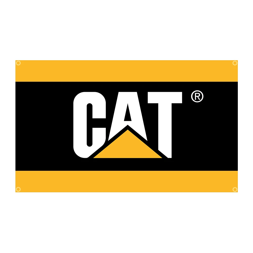 90X150cm CATs Caterpillars Engineering Machine Flag Decoration Banner Tapestry