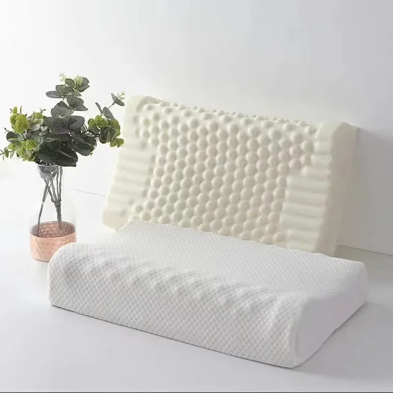 Premium Natural Latex Neck Support Pillow, Ergonomic Cervical Massage Pillow for Sleeping, Luxury Gift Option for Event Annual M