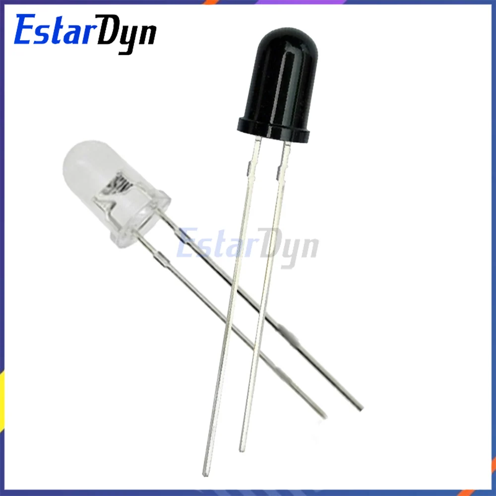 10 Uds 3MM 5MM 850nm IR LED infrarrojo emisor y receptor Kit de diodo para Arduino, ESP32, proyectos de bricolaje