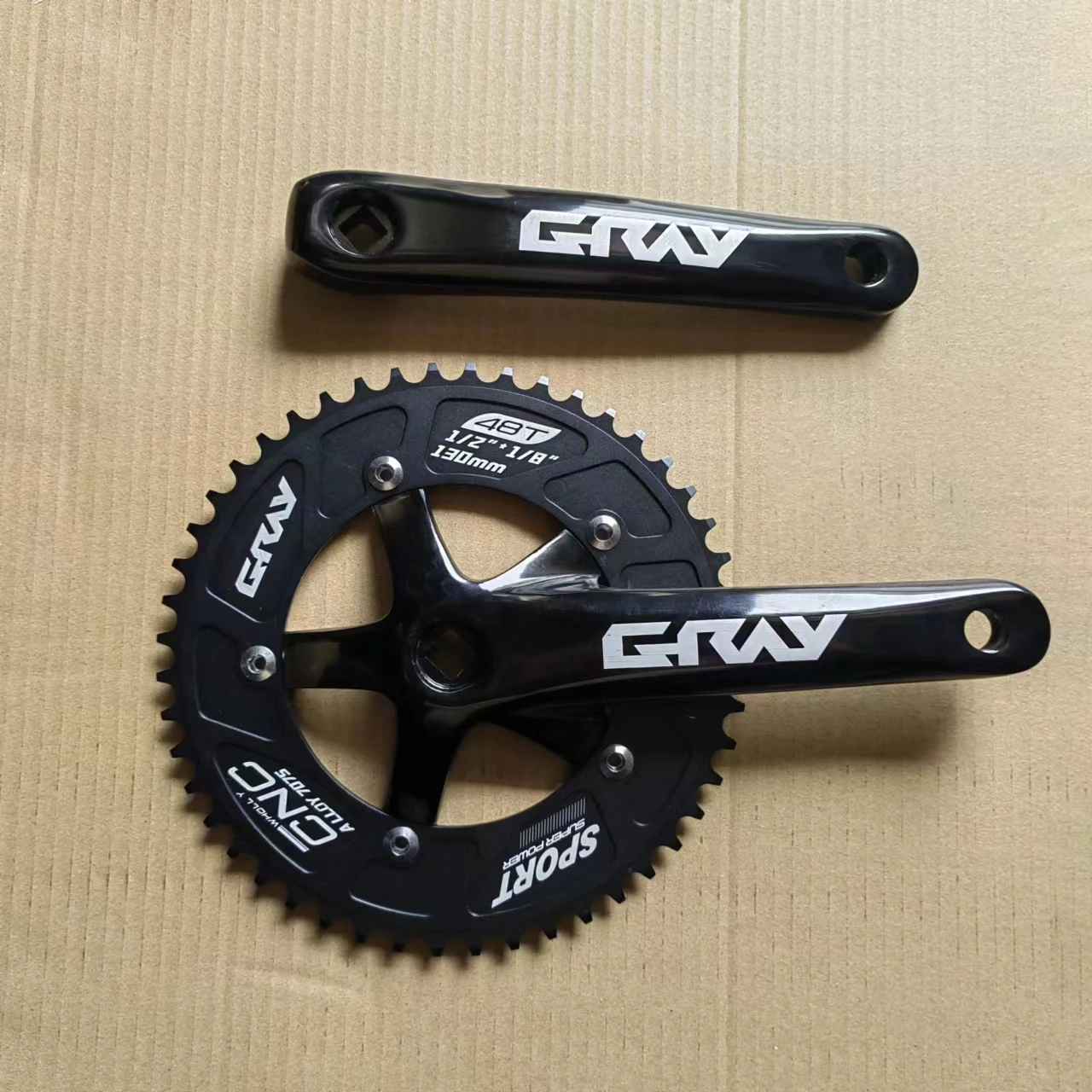 Bicycle Crankset Aluminum Alloy 44T 46T 48T Chainring Chainwheel For Fixed Gear Bike Single Speed Customize Cycling Accessories