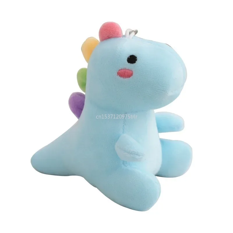 12cm Super Soft Lovely Dinosaur Plush Doll Cartoon Stuffed Animal Keychain Plush Toy for Kids Baby Hug Doll Plush Toy Ornaments