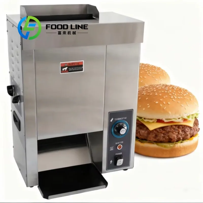 Full Automatic Stainless Steel Burger Bread Toaster Machine Bun Hamburger Making Machine for Fast Food Restaurant