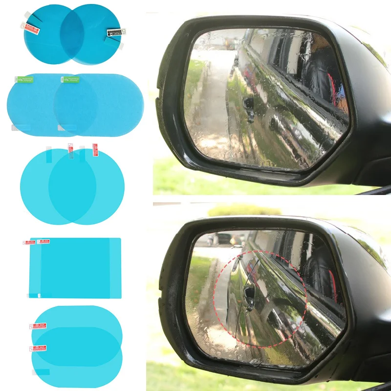 

Universal Car Side Window Rearview Mirror Sticker Anti Fog Rainproof Waterproof Auto Mirror Protective Film Clear Nano Coating
