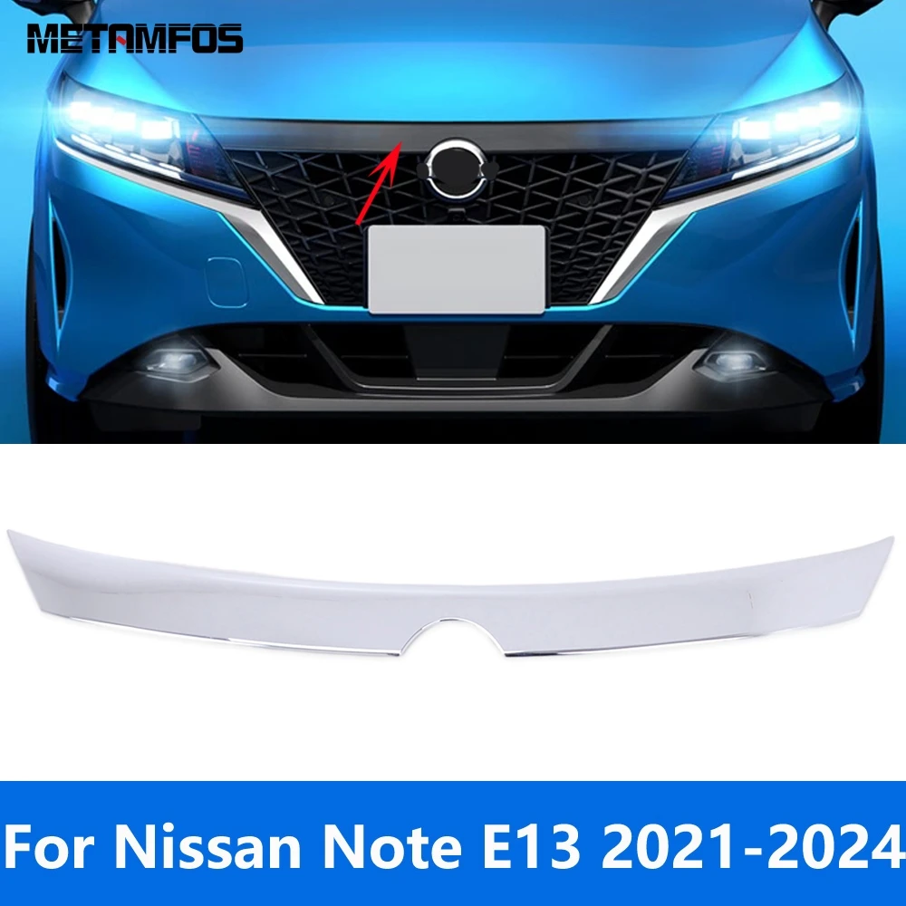 

Для Nissan Note E13 2020-2022 2023 2024 хромированный передний капот двигателя, решетка, крышка, накладка, наклейка, аксессуары, Стайлинг автомобиля